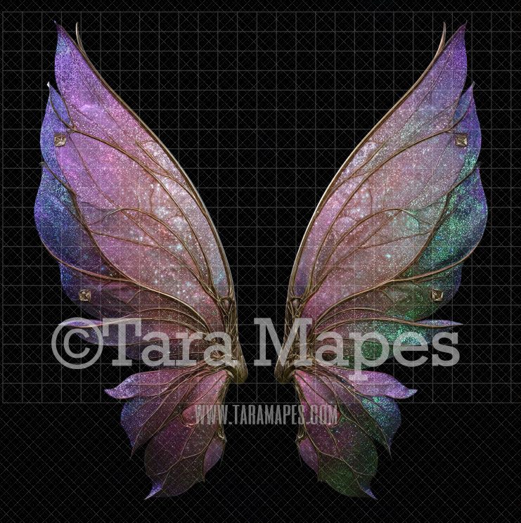 Fairy Wing Overlay - Fairy Wing Overlay - Crystal Digital Wings - Glitter Sparkles Fairy Wing - Digital Fairy Wings