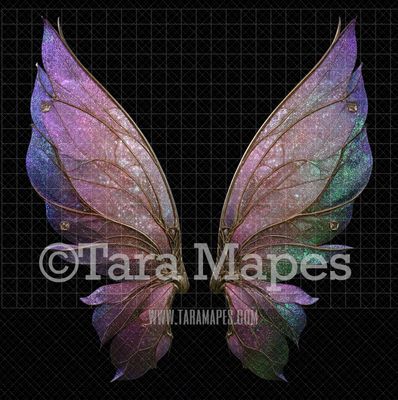 Fairy Wing Overlay - Fairy Wing Overlay - Crystal Digital Wings - Glitter Sparkles Fairy Wing - Digital Fairy Wings