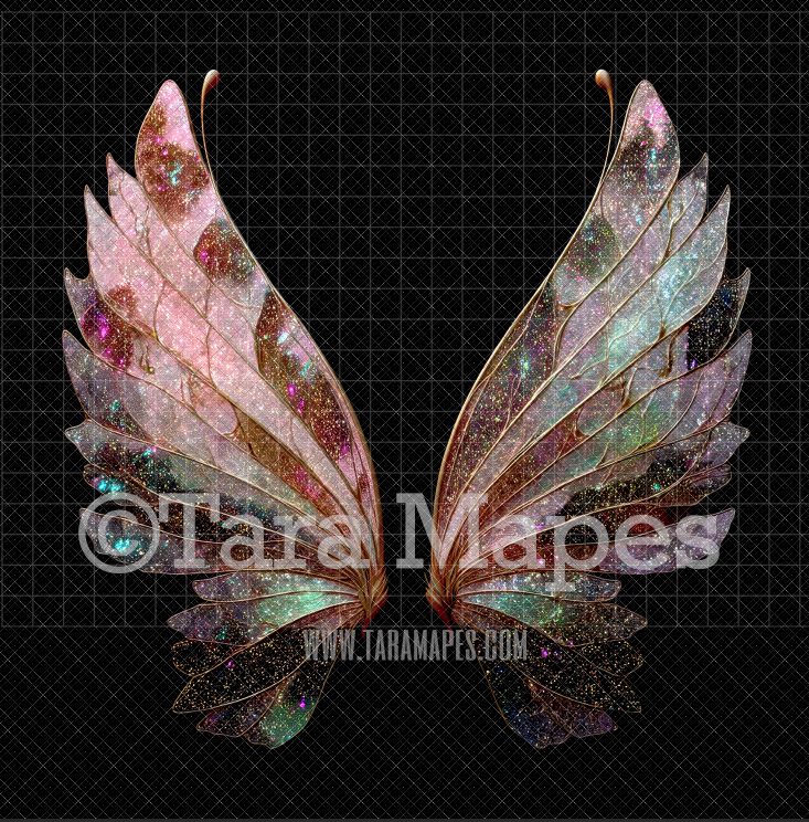 Fairy Wing Overlay - Fairy Wing Overlay - Crystal Digital Wings - Glitter Sparkles Fairy Wing - Digital Fairy Wings