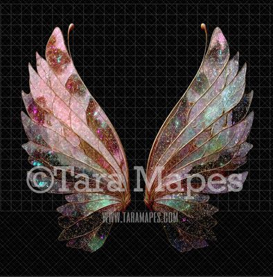 Fairy Wing Overlay - Fairy Wing Overlay - Crystal Digital Wings - Glitter Sparkles Fairy Wing - Digital Fairy Wings