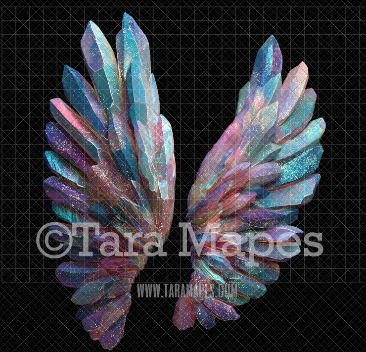 Fairy Wing Overlay - Fairy Wing Overlay - Crystal Digital Wings - Glitter Sparkles Fairy Wing - Digital Fairy Wings