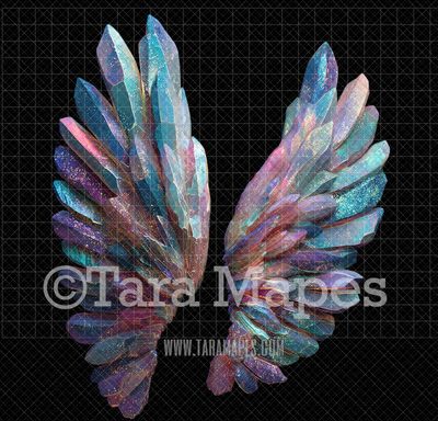 Fairy Wing Overlay - Fairy Wing Overlay - Crystal Digital Wings - Glitter Sparkles Fairy Wing - Digital Fairy Wings