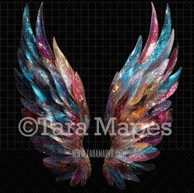 Fairy Wing Overlay - Fairy Wing Overlay - Crystal Digital Wings - Glitter Sparkles Fairy Wing - Digital Fairy Wings