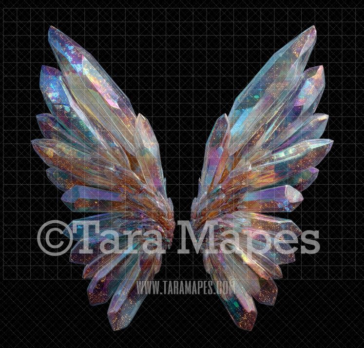 Fairy Wing Overlay - Fairy Wing Overlay - Crystal Digital Wings - Glitter Sparkles Fairy Wing - Digital Fairy Wings