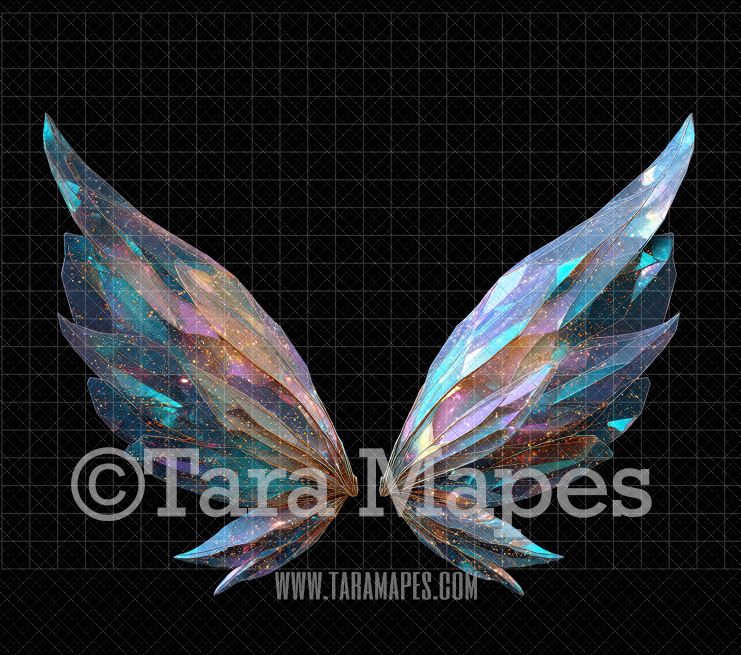 Fairy Wing Overlay - Fairy Wing Overlay - Crystal Digital Wings - Glitter Sparkles Fairy Wing - Digital Fairy Wings