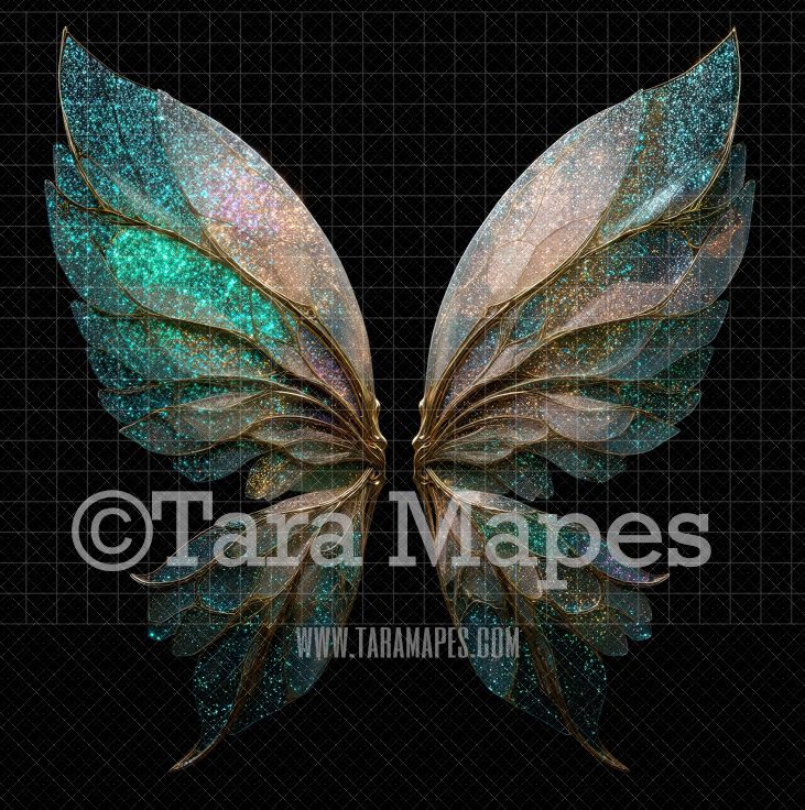 Fairy Wing Overlay - Fairy Wing Overlay - Crystal Digital Wings - Glitter Sparkles Fairy Wing - Digital Fairy Wings