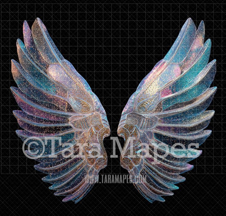Fairy Wing Overlay - Fairy Wing Overlay - Crystal Digital Wings - Glitter Sparkles Fairy Wing - Digital Fairy Wings