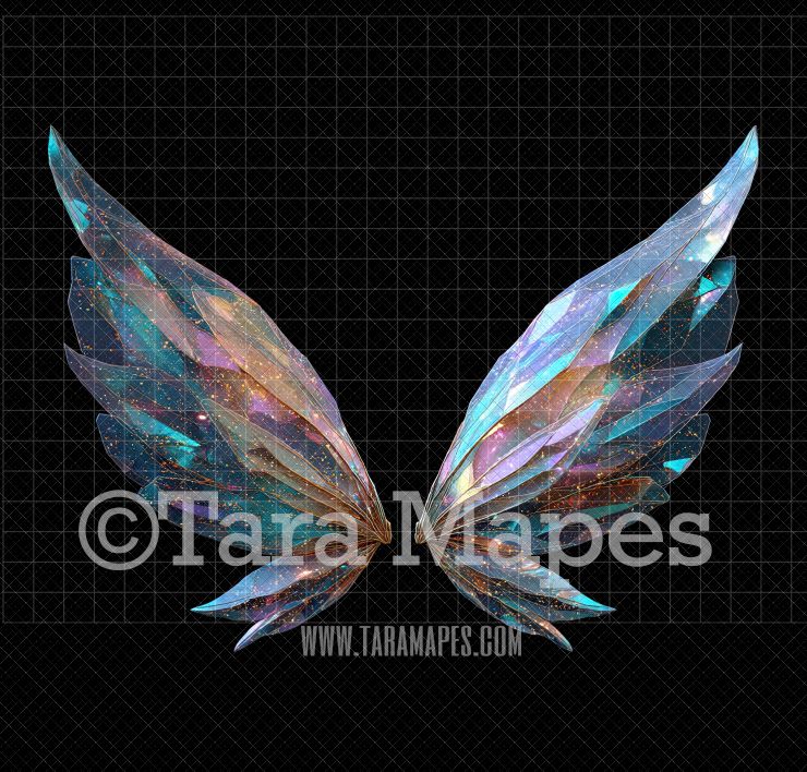 Fairy Wing Overlay - Fairy Wing Overlay - Crystal Digital Wings - Glitter Sparkles Fairy Wing - Digital Fairy Wings