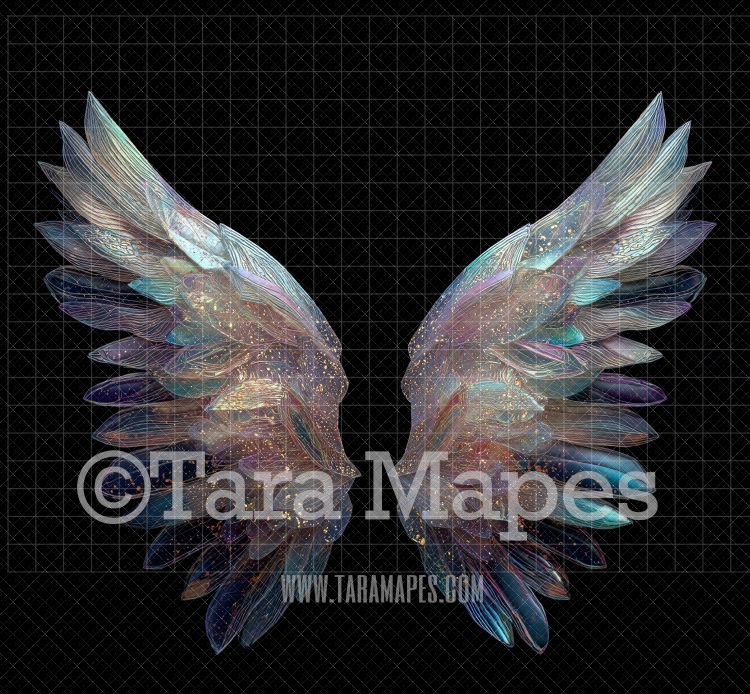 Fairy Wing Overlay - Fairy Wing Overlay - Crystal Digital Wings - Glitter Sparkles Fairy Wing - Digital Fairy Wings