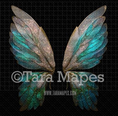 Fairy Wing Overlay - Fairy Wing Overlay - Crystal Digital Wings - Glitter Sparkles Fairy Wing - Digital Fairy Wings