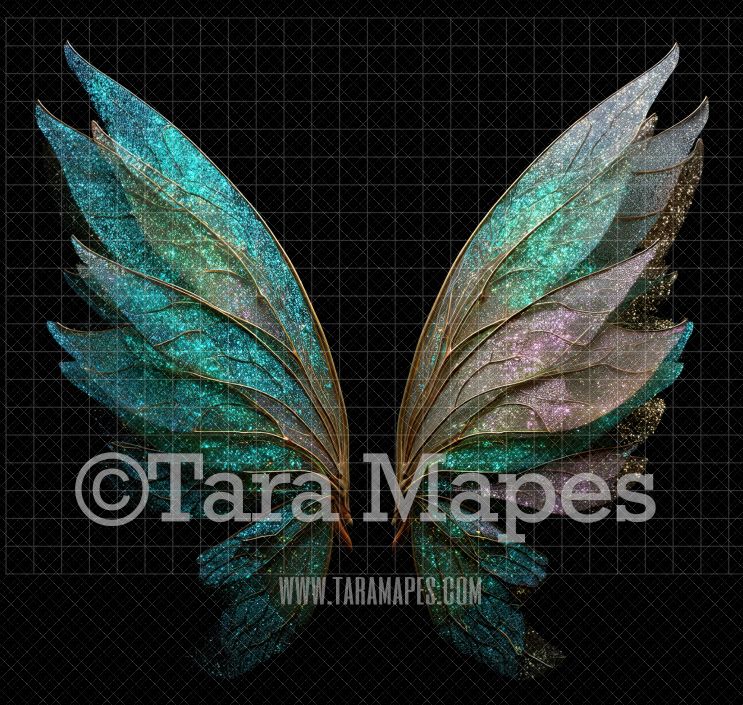 Fairy Wing Overlay - Fairy Wing Overlay - Crystal Digital Wings - Glitter Sparkles Fairy Wing - Digital Fairy Wings