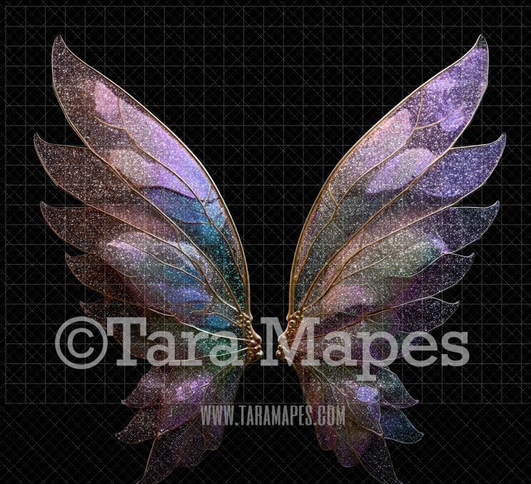 Fairy Wing Overlay - Fairy Wing Overlay - Crystal Digital Wings - Glitter Sparkles Fairy Wing - Digital Fairy Wings
