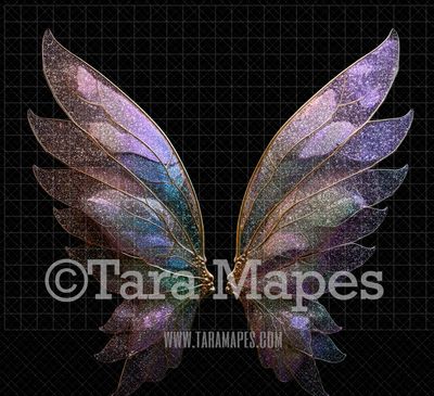 Fairy Wing Overlay - Fairy Wing Overlay - Crystal Digital Wings - Glitter Sparkles Fairy Wing - Digital Fairy Wings