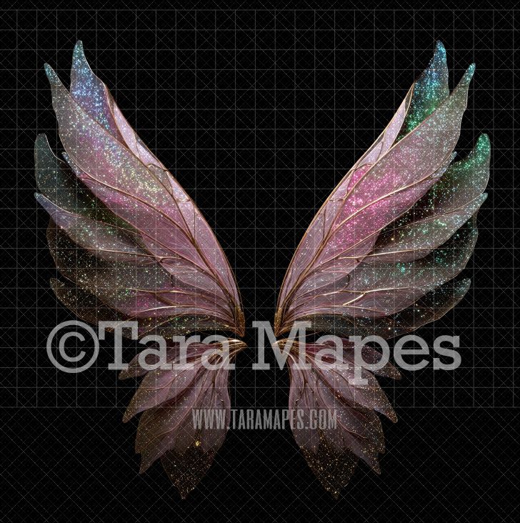 Fairy Wing Overlay - Fairy Wing Overlay - Crystal Digital Wings - Glitter Sparkles Fairy Wing - Digital Fairy Wings