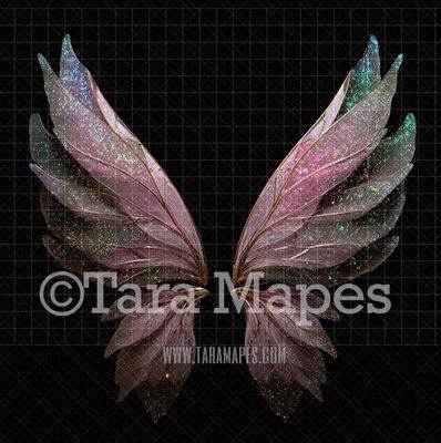 Fairy Wing Overlay - Fairy Wing Overlay - Crystal Digital Wings - Glitter Sparkles Fairy Wing - Digital Fairy Wings