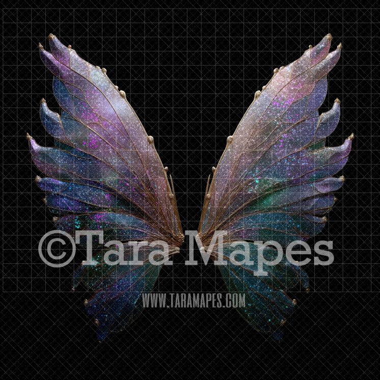 Fairy Wing Overlay - Fairy Wing Overlay - Crystal Digital Wings - Glitter Sparkles Fairy Wing - Digital Fairy Wings