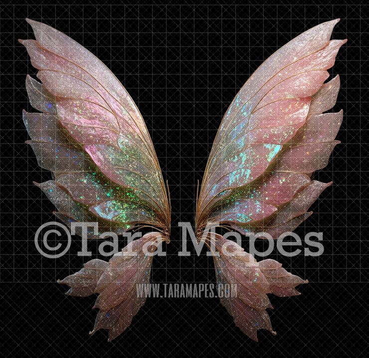 Fairy Wing Overlay - Fairy Wing Overlay - Crystal Digital Wings - Glitter Sparkles Fairy Wing - Digital Fairy Wings