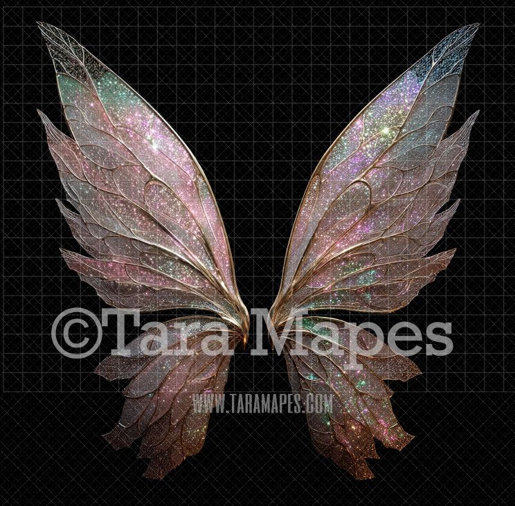 Fairy Wing Overlay - Fairy Wing Overlay - Crystal Digital Wings - Glitter Sparkles Fairy Wing - Digital Fairy Wings
