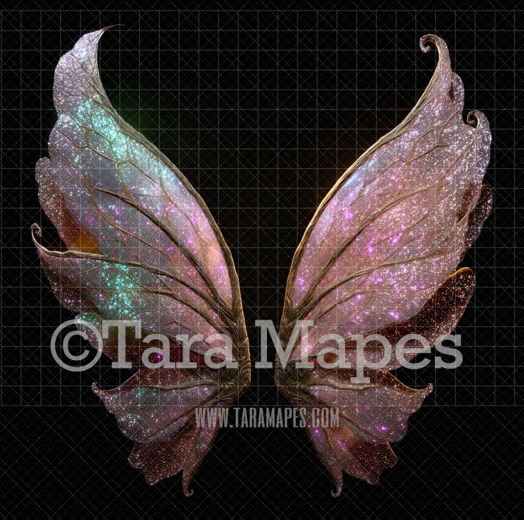 Fairy Wing Overlay - Fairy Wing Overlay - Crystal Digital Wings - Glitter Sparkles Fairy Wing - Digital Fairy Wings