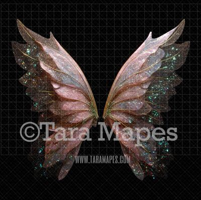 Fairy Wing Overlay - Fairy Wing Overlay - Crystal Digital Wings - Glitter Sparkles Fairy Wing - Digital Fairy Wings