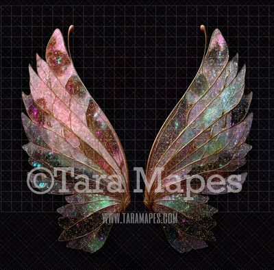 Fairy Wing Overlay - Fairy Wing Overlay - Crystal Digital Wings - Glitter Sparkles Fairy Wing - Digital Fairy Wings