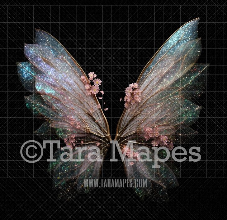 Fairy Wing Overlay - Fairy Wing Overlay - Crystal Digital Wings - Glitter Sparkles Fairy Wing - Digital Fairy Wings
