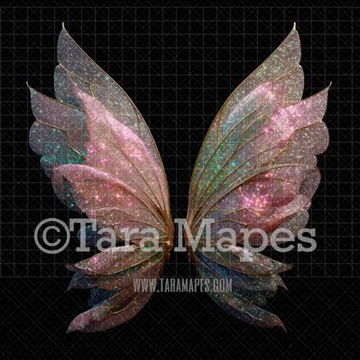 Fairy Wing Overlay - Fairy Wing Overlay - Crystal Digital Wings - Glitter Sparkles Fairy Wing - Digital Fairy Wings