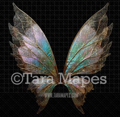 Fairy Wing Overlay - Fairy Wing Overlay - Crystal Digital Wings - Glitter Sparkles Fairy Wing - Digital Fairy Wings
