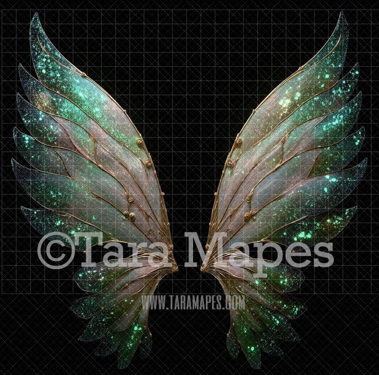 Fairy Wing Overlay - Fairy Wing Overlay - Crystal Digital Wings - Glitter Sparkles Fairy Wing - Digital Fairy Wings