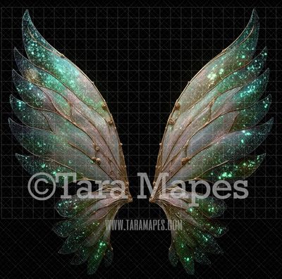 Fairy Wing Overlay - Fairy Wing Overlay - Crystal Digital Wings - Glitter Sparkles Fairy Wing - Digital Fairy Wings