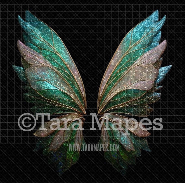 Fairy Wing Overlay - Fairy Wing Overlay - Crystal Digital Wings - Glitter Sparkles Fairy Wing - Digital Fairy Wings