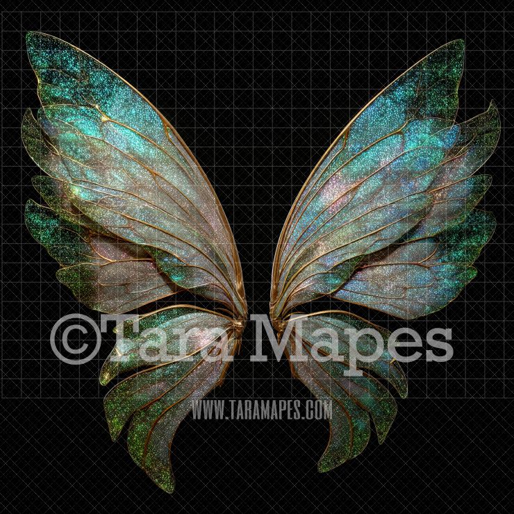 Fairy Wing Overlay - Fairy Wing Overlay - Crystal Digital Wings - Glitter Sparkles Fairy Wing - Digital Fairy Wings