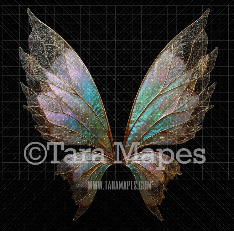 Fairy Wing Overlay - Fairy Wing Overlay - Crystal Digital Wings - Glitter Sparkles Fairy Wing - Digital Fairy Wings