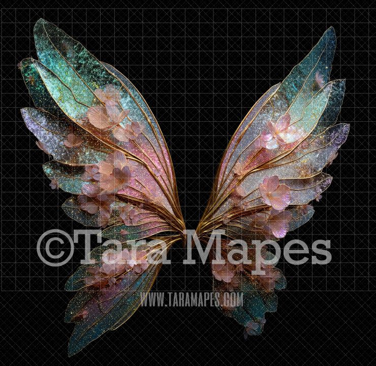 Fairy Wing Overlay - Fairy Wing Overlay - Crystal Digital Wings - Glitter Sparkles Fairy Wing - Digital Fairy Wings