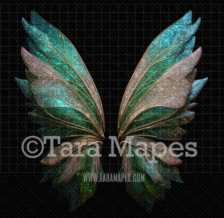 Fairy Wing Overlay - Fairy Wing Overlay - Crystal Digital Wings - Glitter Sparkles Fairy Wing - Digital Fairy Wings