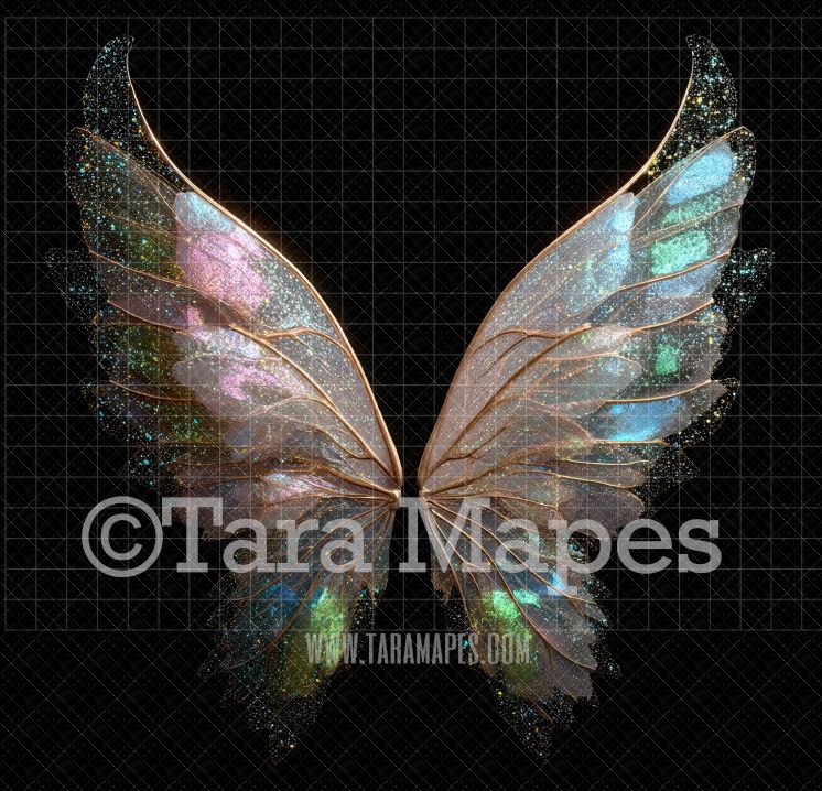 Fairy Wing Overlay - Fairy Wing Overlay - Crystal Digital Wings - Glitter Sparkles Fairy Wing - Digital Fairy Wings