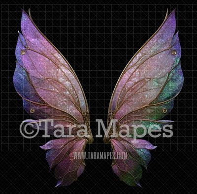 Fairy Wing Overlay - Fairy Wing Overlay - Crystal Digital Wings - Glitter Sparkles Fairy Wing - Digital Fairy Wings