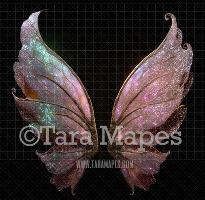 Fairy Wing Overlay - Fairy Wing Overlay - Crystal Digital Wings - Glitter Sparkles Fairy Wing - Digital Fairy Wings