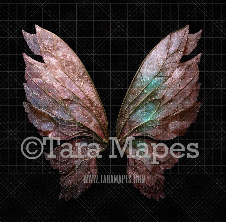 Fairy Wing Overlay - Fairy Wing Overlay - Crystal Digital Wings - Glitter Sparkles Fairy Wing - Digital Fairy Wings