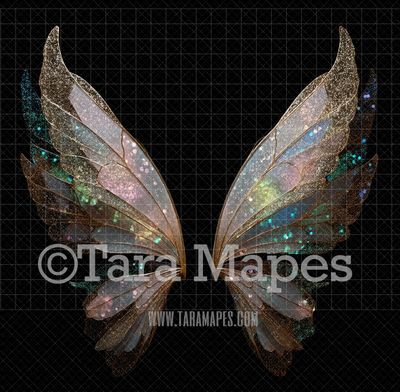 Fairy Wing Overlay - Fairy Wing Overlay - Crystal Digital Wings - Glitter Sparkles Fairy Wing - Digital Fairy Wings