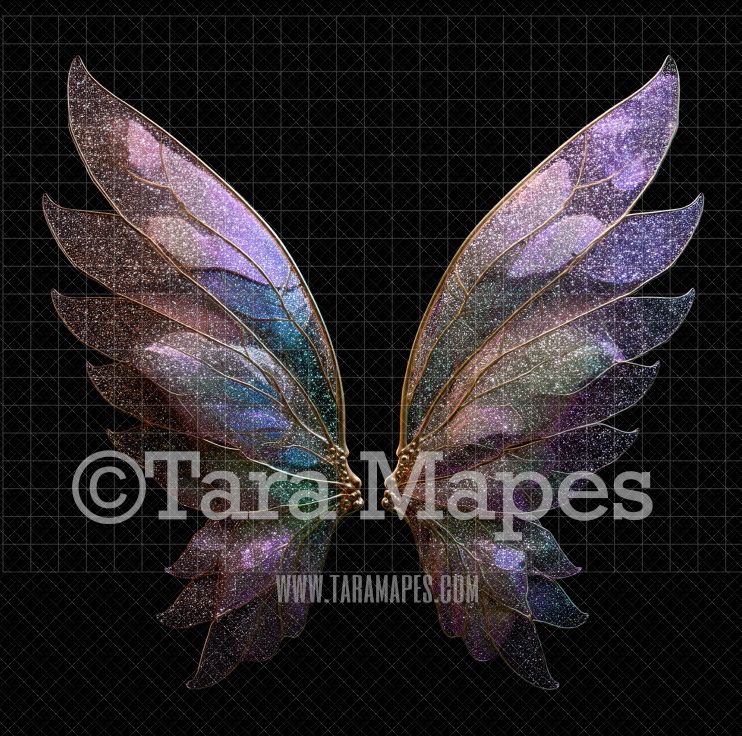 Fairy Wing Overlay - Fairy Wing Overlay - Crystal Digital Wings - Glitter Sparkles Fairy Wing - Digital Fairy Wings