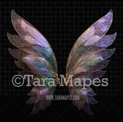 Fairy Wing Overlay - Fairy Wing Overlay - Crystal Digital Wings - Glitter Sparkles Fairy Wing - Digital Fairy Wings