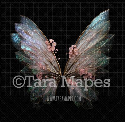 Fairy Wing Overlay - Fairy Wing Overlay - Crystal Digital Wings - Glitter Sparkles Fairy Wing - Digital Fairy Wings
