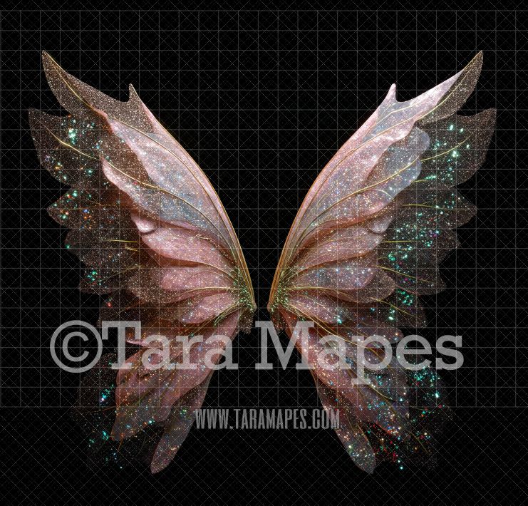 Fairy Wing Overlay - Fairy Wing Overlay - Crystal Digital Wings - Glitter Sparkles Fairy Wing - Digital Fairy Wings
