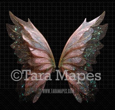 Fairy Wing Overlay - Fairy Wing Overlay - Crystal Digital Wings - Glitter Sparkles Fairy Wing - Digital Fairy Wings