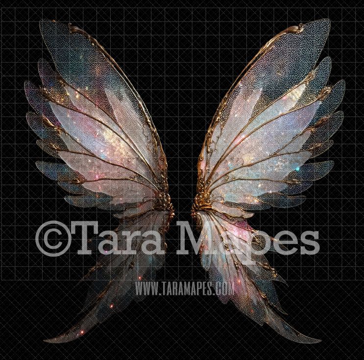 Fairy Wing Overlay - Fairy Wing Overlay - Crystal Digital Wings - Glitter Sparkles Fairy Wing - Digital Fairy Wings