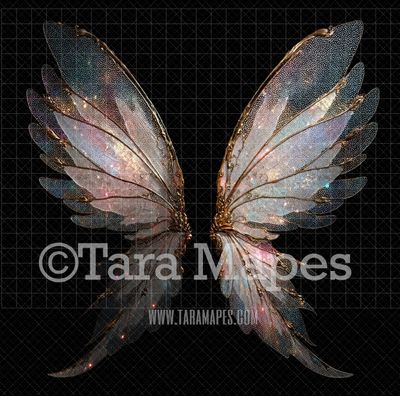 Fairy Wing Overlay - Fairy Wing Overlay - Crystal Digital Wings - Glitter Sparkles Fairy Wing - Digital Fairy Wings