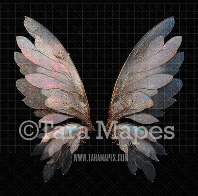 Fairy Wing Overlay - Fairy Wing Overlay - Crystal Digital Wings - Glitter Sparkles Fairy Wing - Digital Fairy Wings