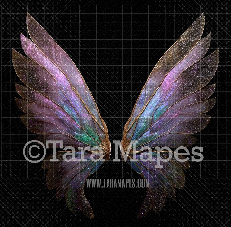 Fairy Wing Overlay - Fairy Wing Overlay - Crystal Digital Wings - Glitter Sparkles Fairy Wing - Digital Fairy Wings