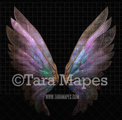 Fairy Wing Overlay - Fairy Wing Overlay - Crystal Digital Wings - Glitter Sparkles Fairy Wing - Digital Fairy Wings